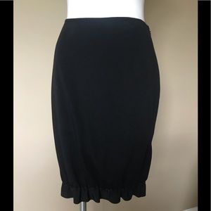 Ann Taylor Black Ruffle Skirt